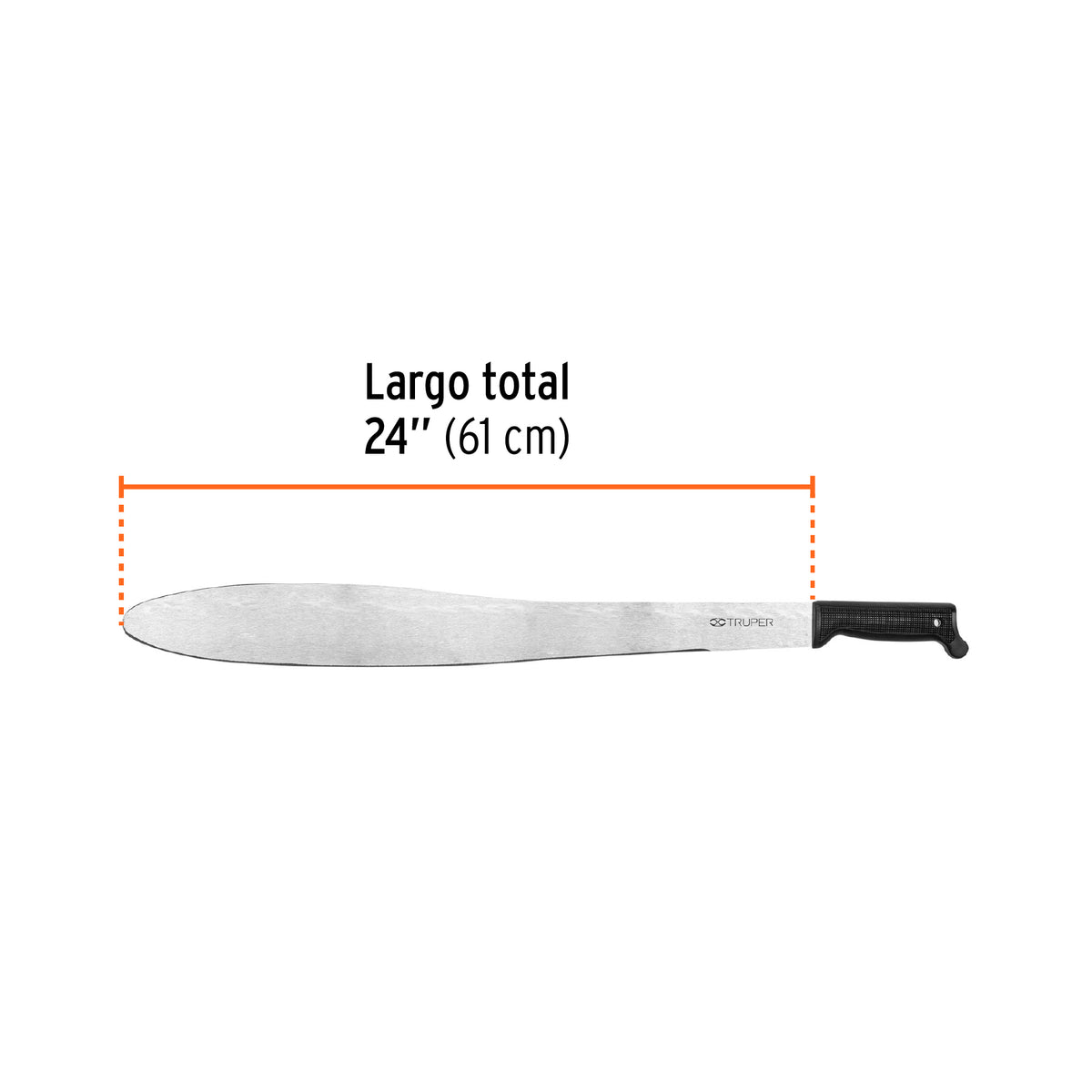 Machete Caguayano 24" cacha negra inyectada