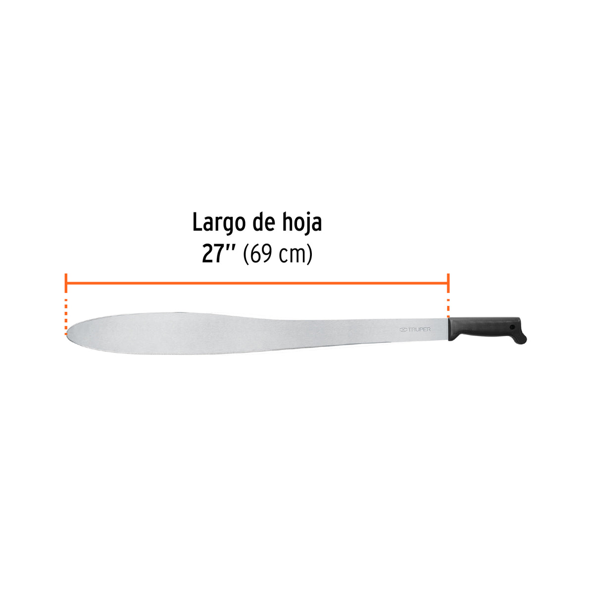 Machete Caguayano 27" cacha negra inyectada
