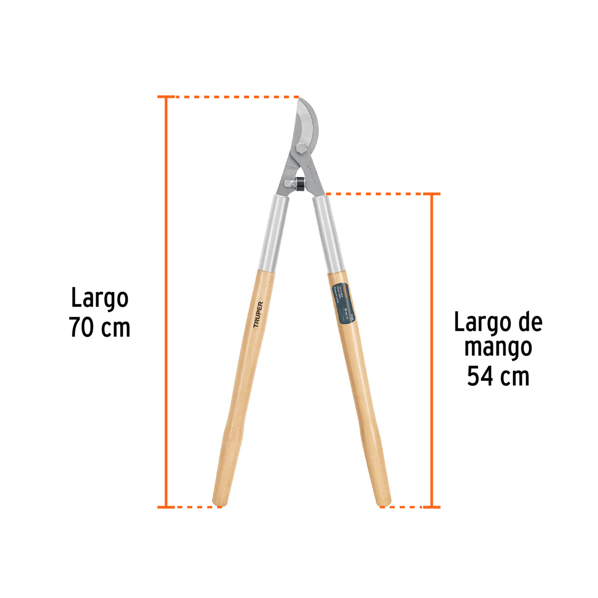 Tijeras para ramas 21", mango de madera