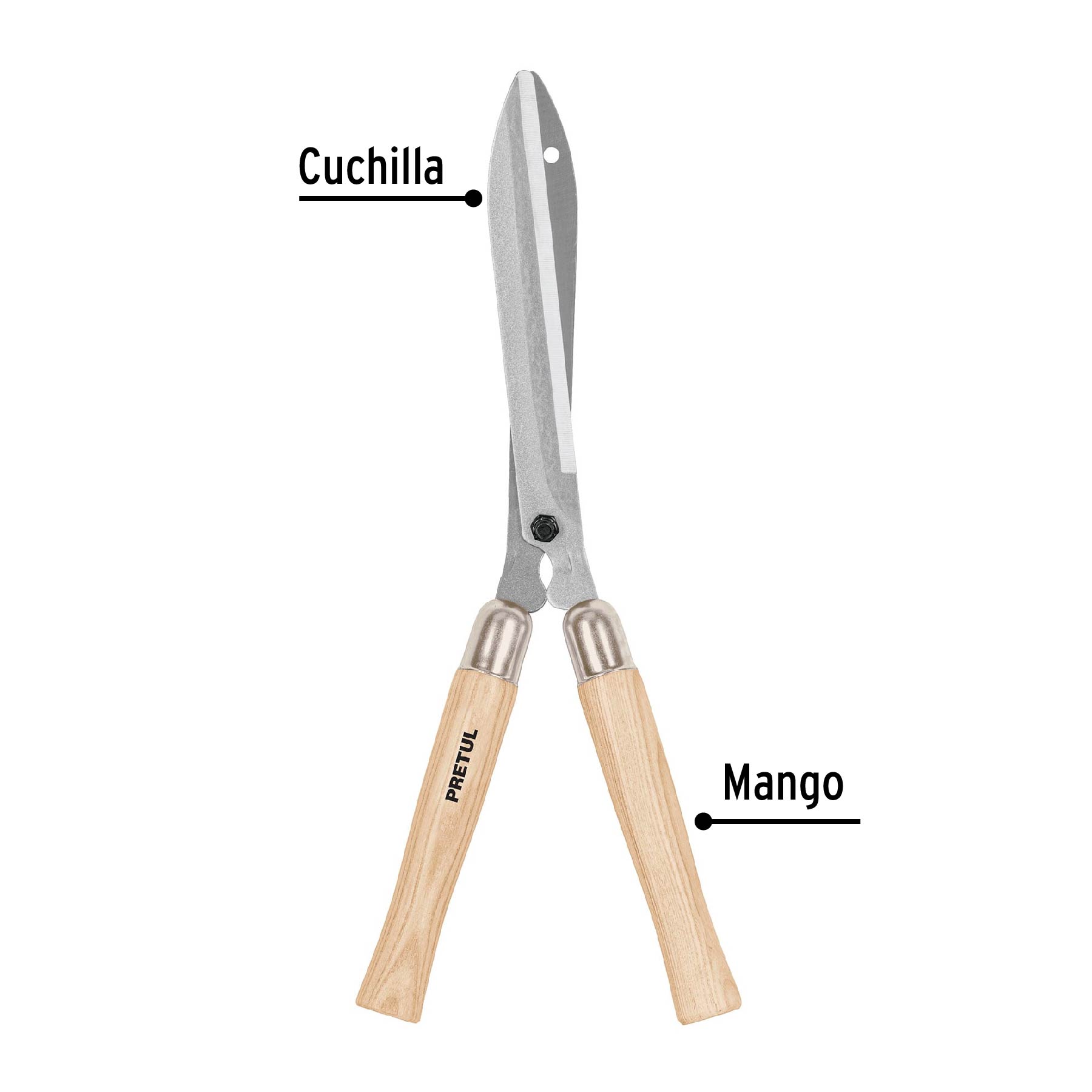 Tijera para poda, a dos manos 19", pretul