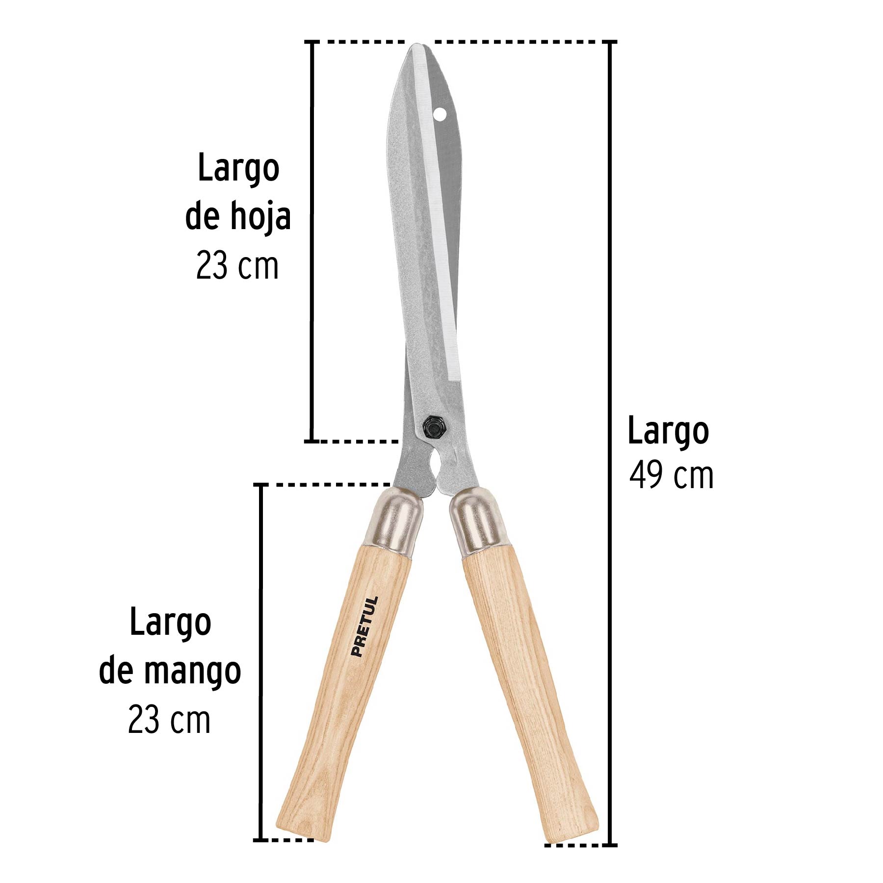 Tijera para poda, a dos manos 19", pretul