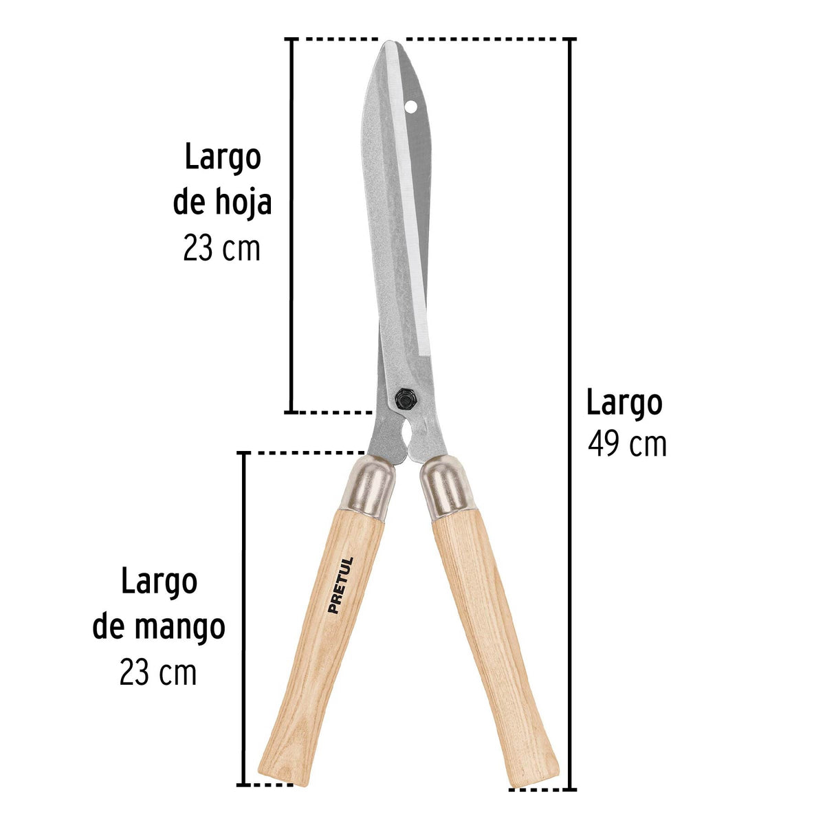 Tijera para poda, a dos manos 19", pretul