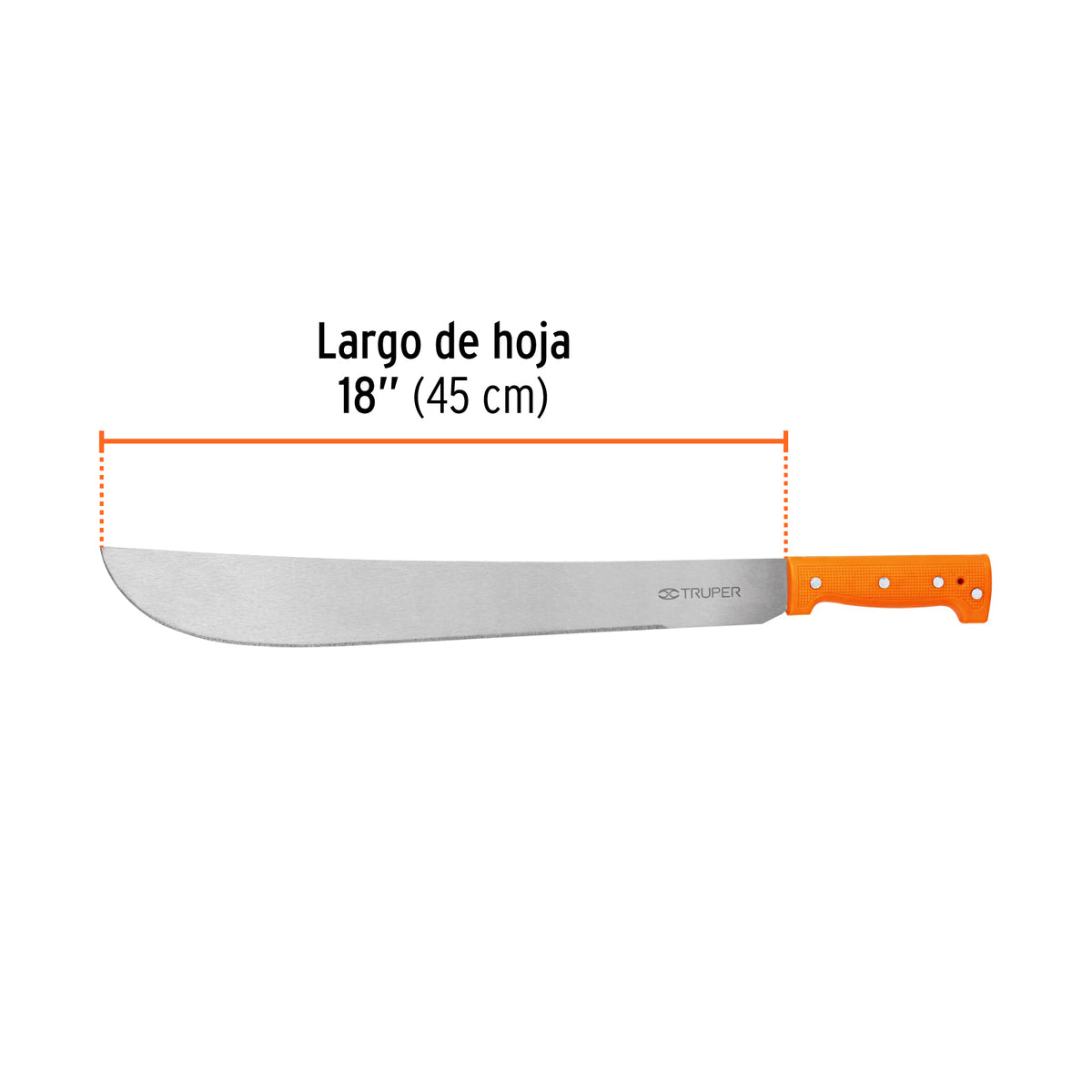 Machete estándar 18" cacha naranja