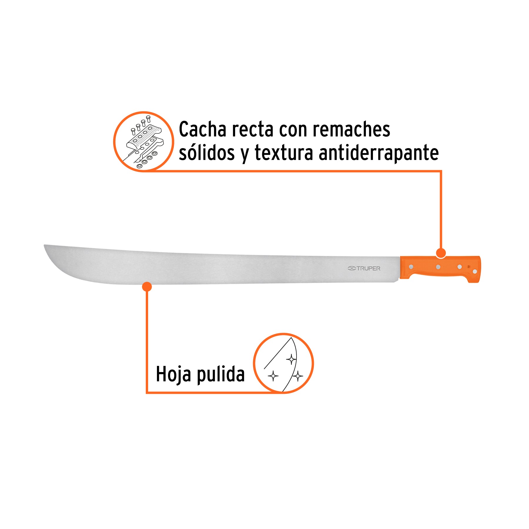 Machete estándar 26" cacha naranja SUSTITUYE 15869