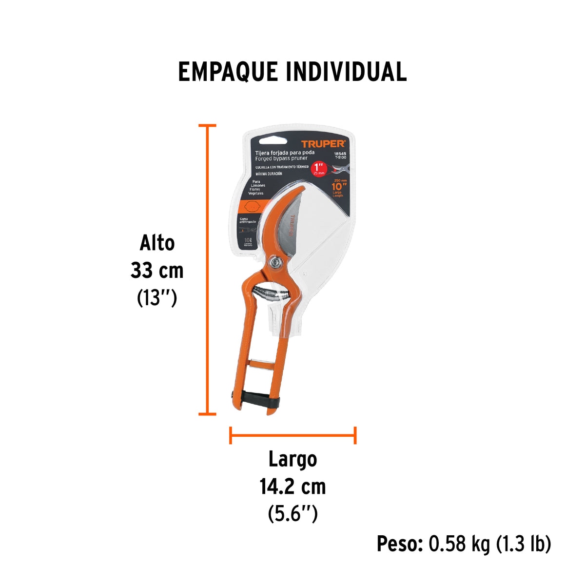 Tijera para poda 10", forjada