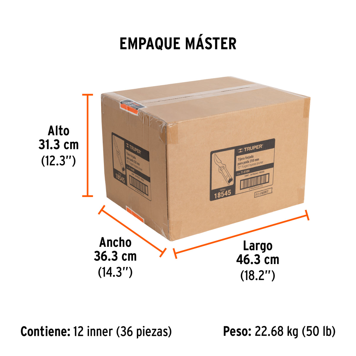 Tijera para poda 10", forjada