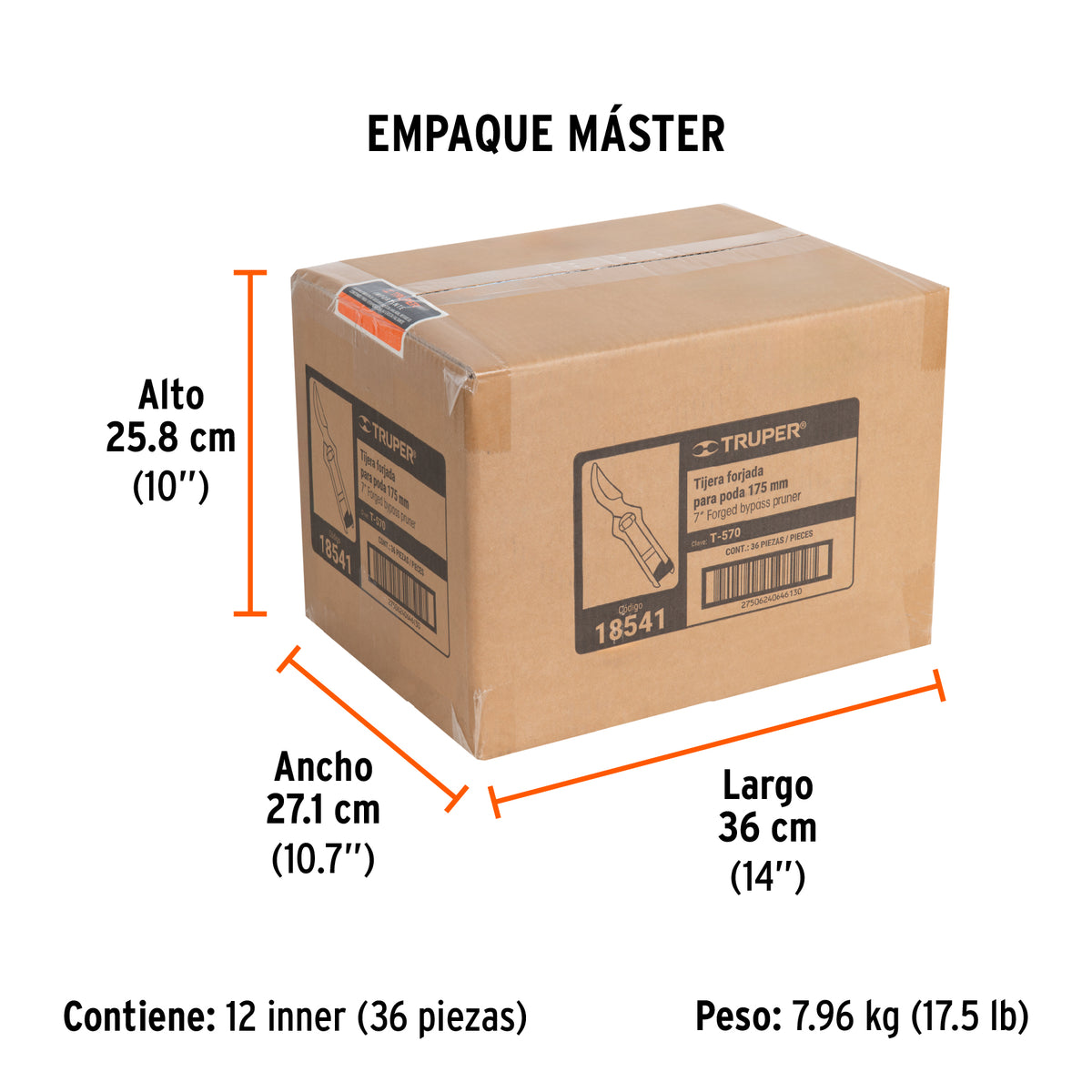 Tijera para poda 7", forjada