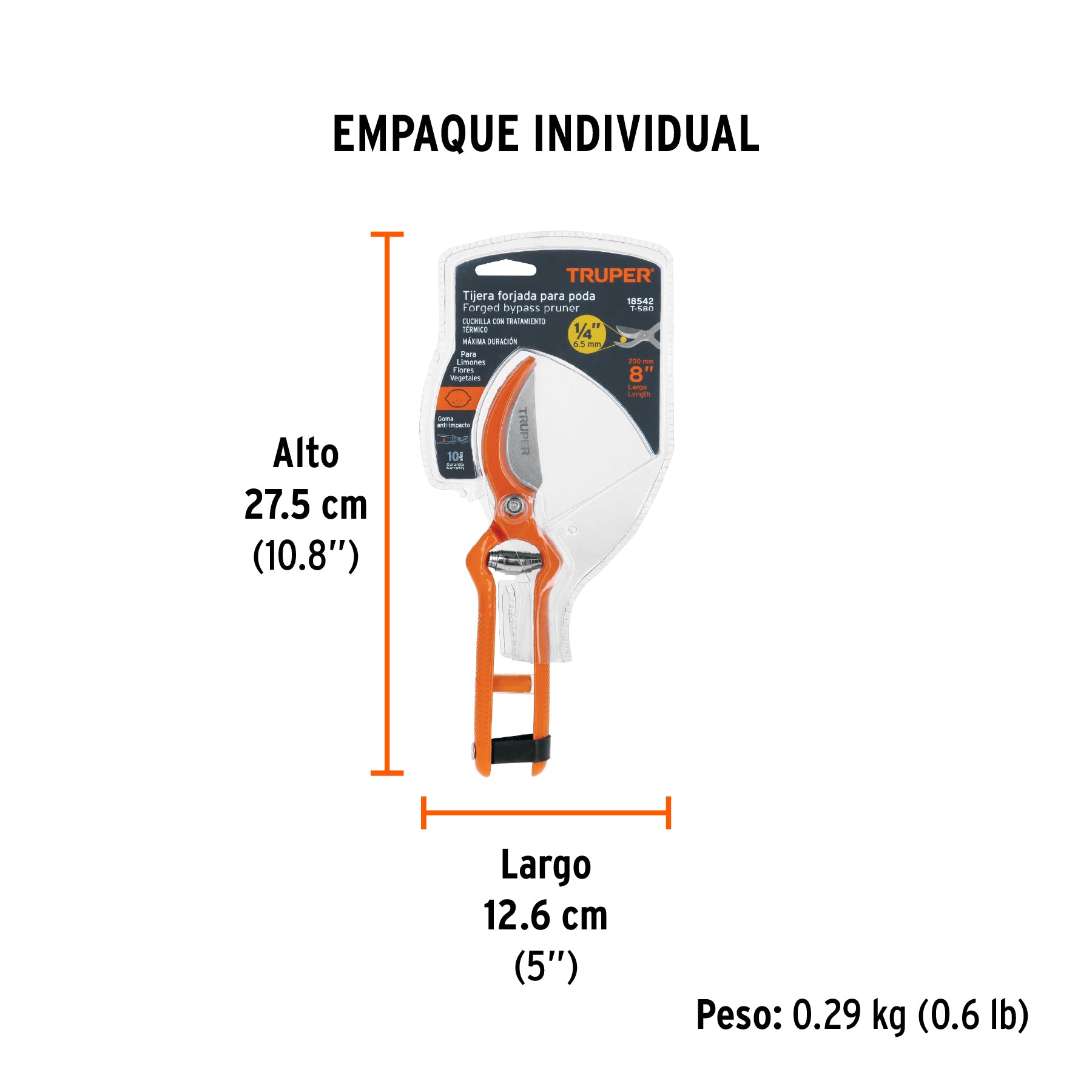 Tijera para poda 8", forjada