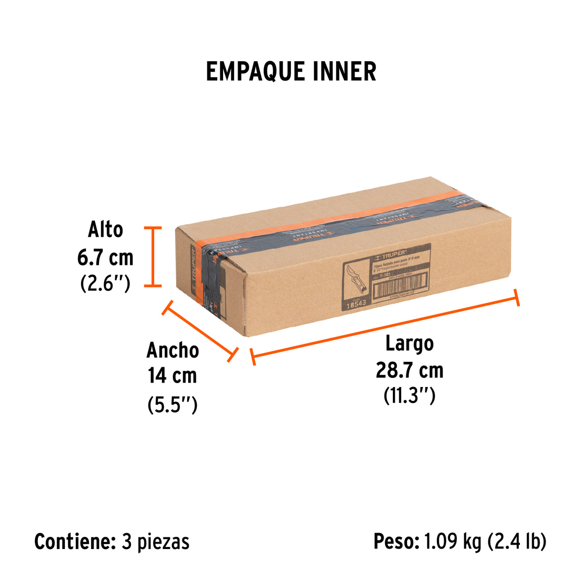 Tijera para poda 8.5", forjada