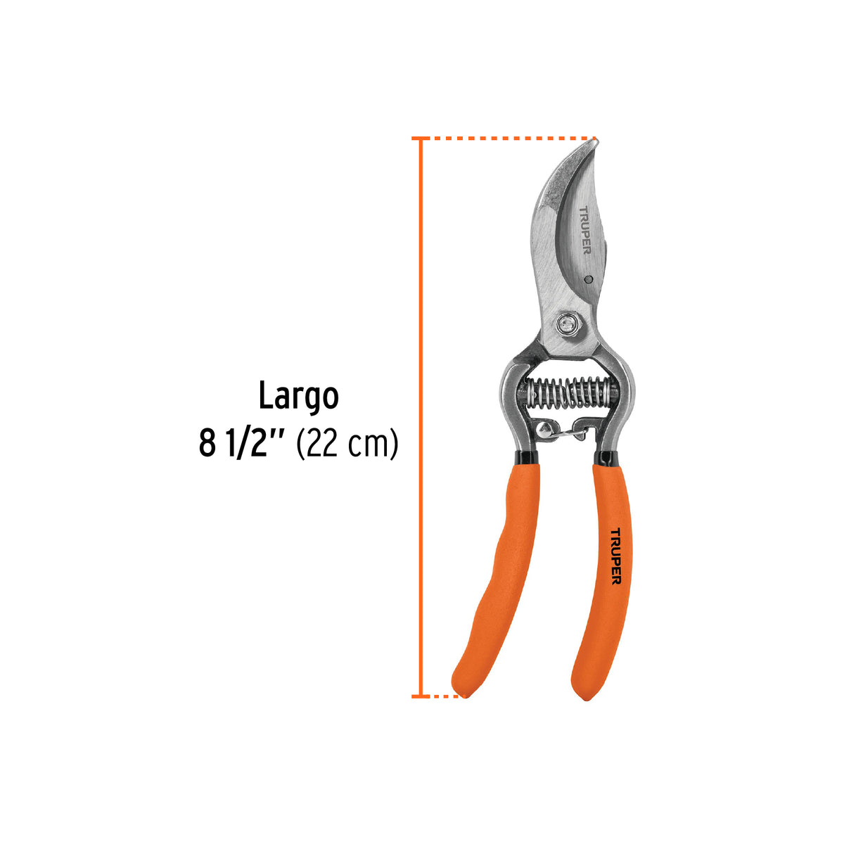 Tijera para poda 8", cuchilla de paso, forjada