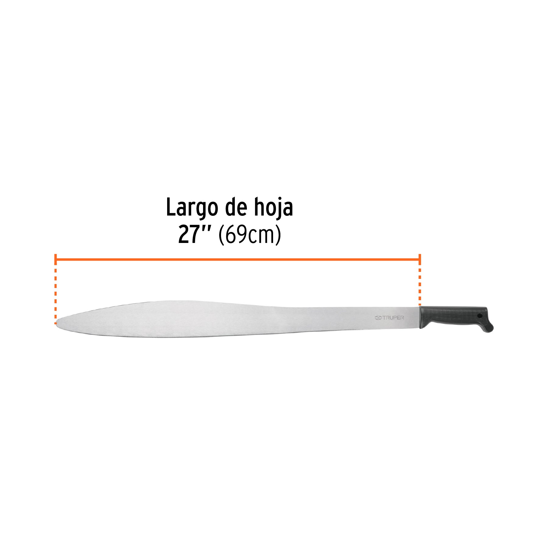 Machete acapulqueño, 27" cacha negra