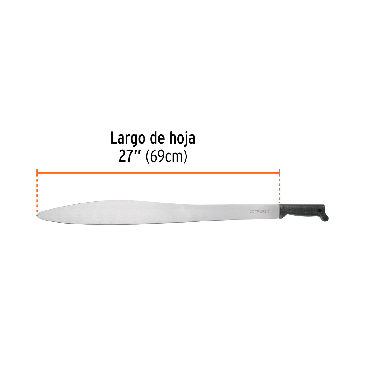 Machete acapulqueño, 27" cacha negra