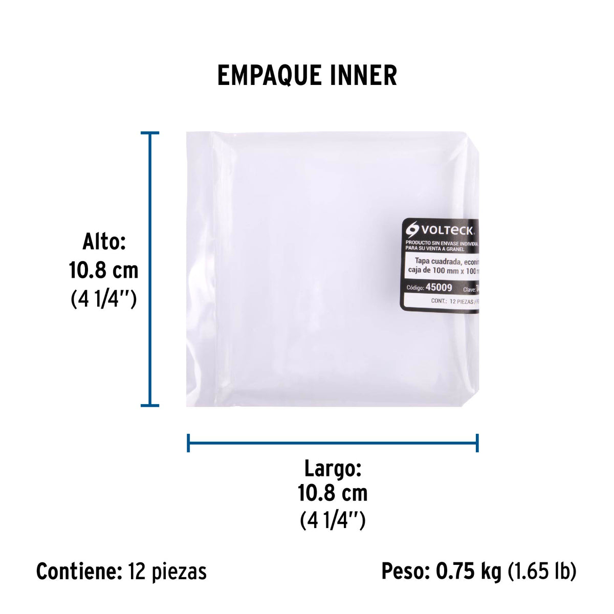 Tapa de acero para caja 4x4"