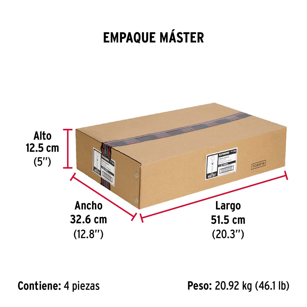 Caja con 25 taquetes expansivos 16x80 mm con armella cerrada