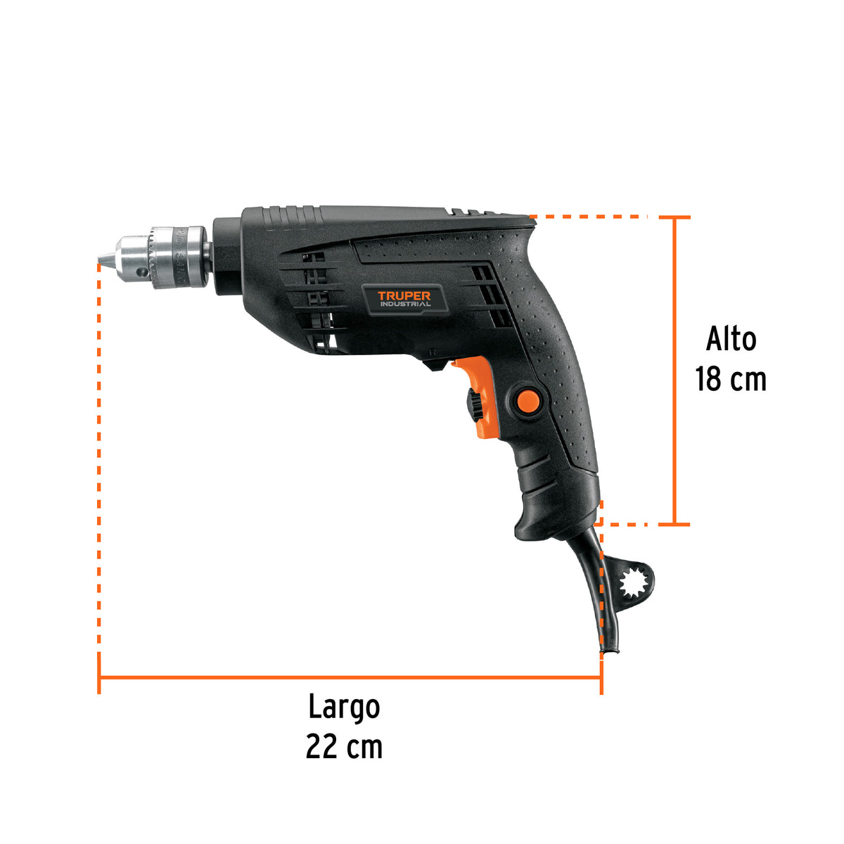 Taladro 3/8", industrial, 400 W