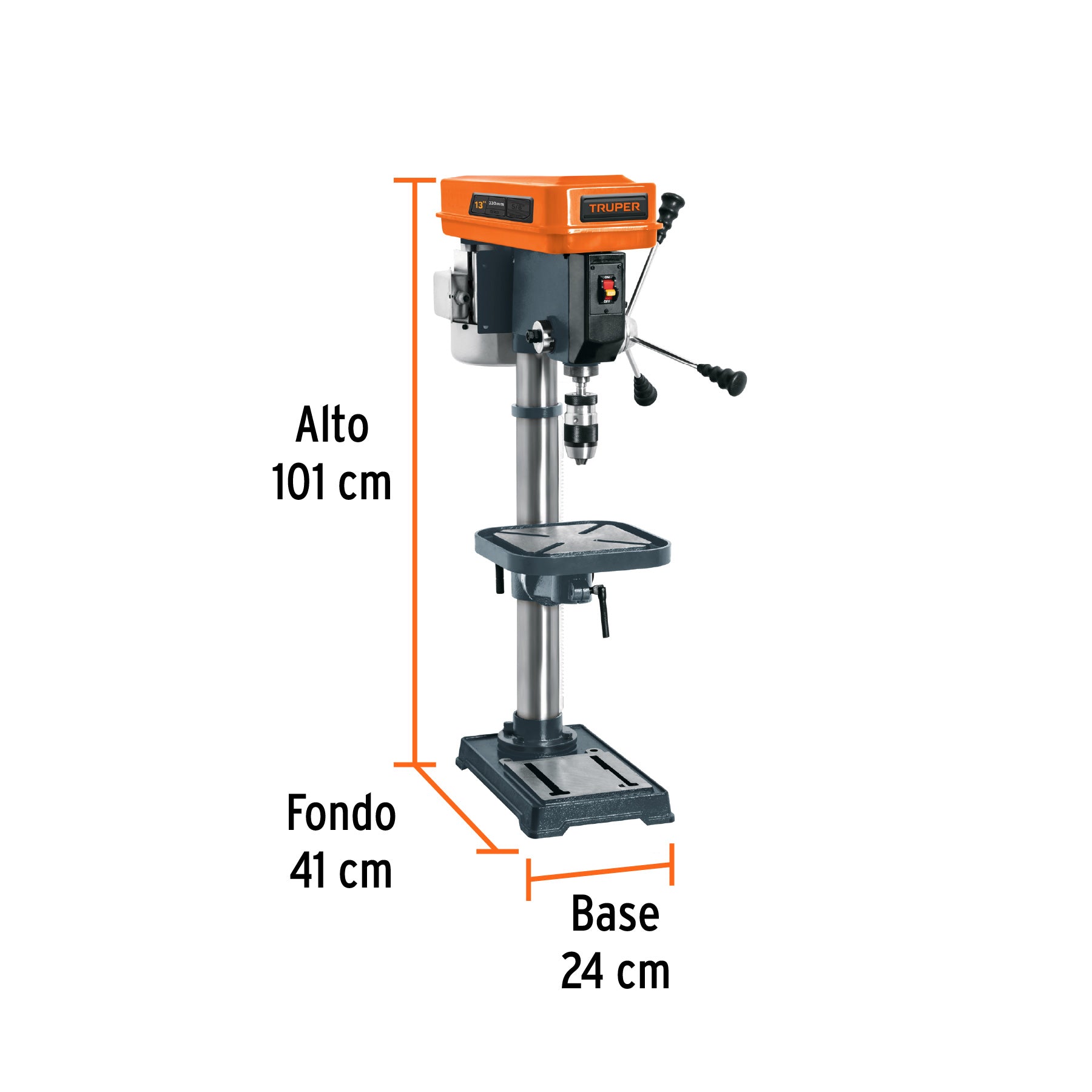 Taladro de piso 5/8 x 13"