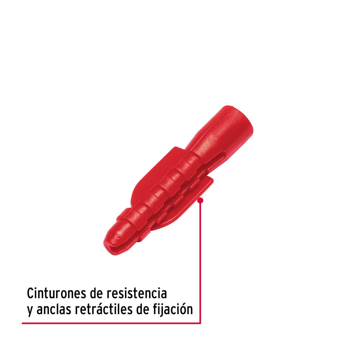 Taquete de 1/4", de plastico, bolsa 50 piezas