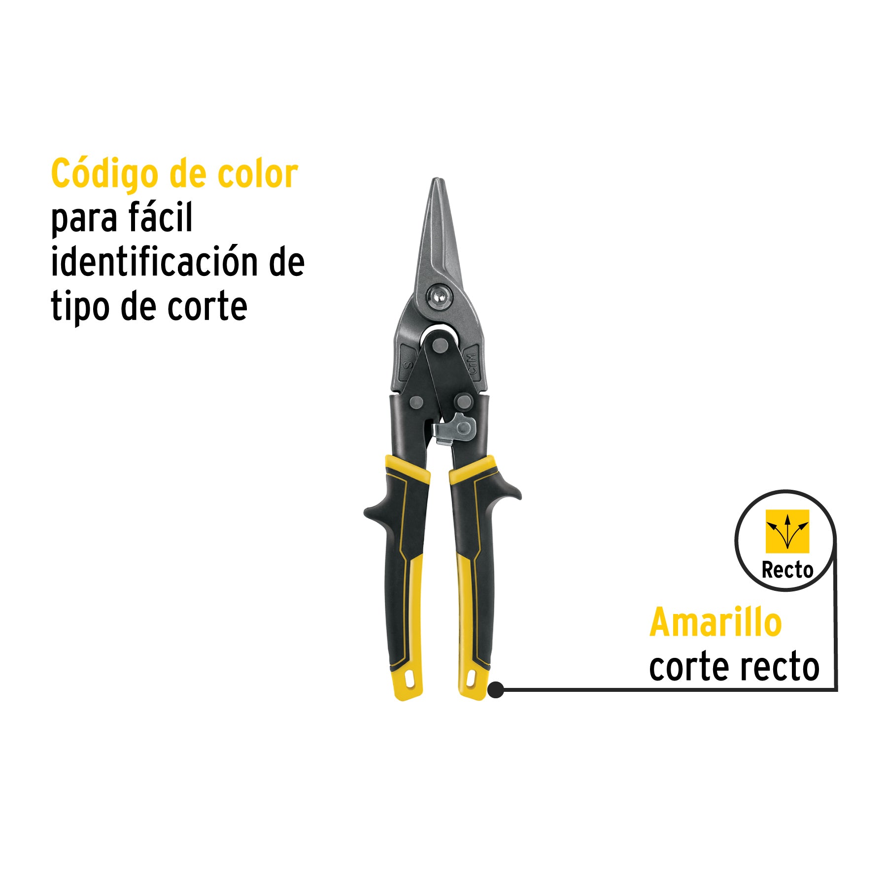 Tijera de aviación recta