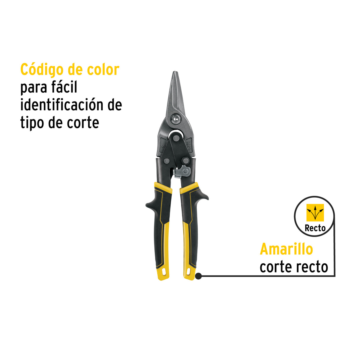 Tijera de aviación recta