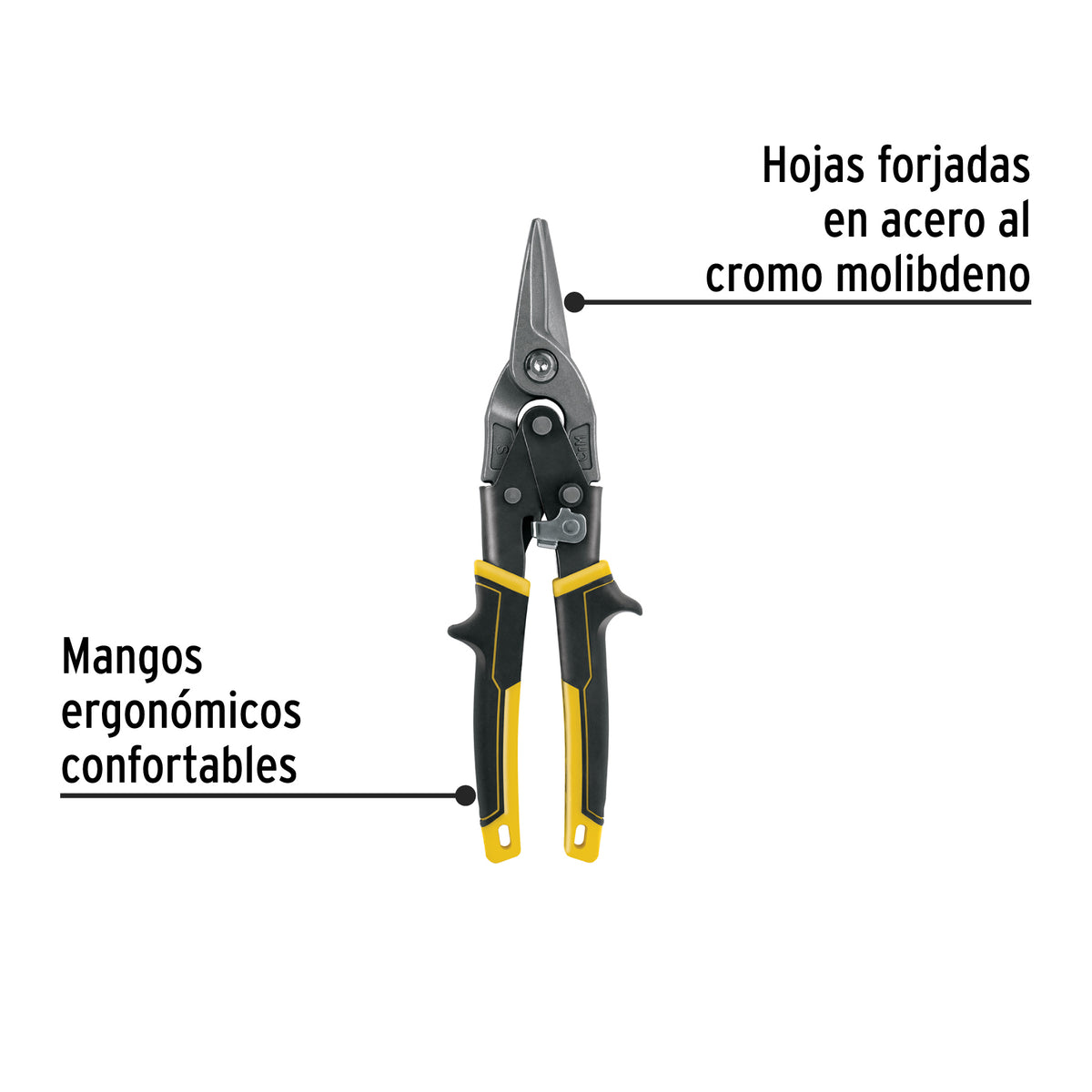 Tijera de aviación recta