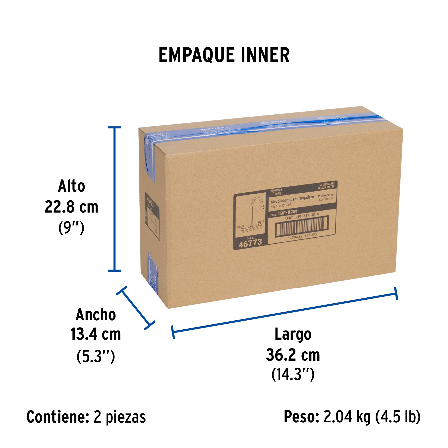 Mezcladora para fregadero,manerales palanca,negro mate,Tubig