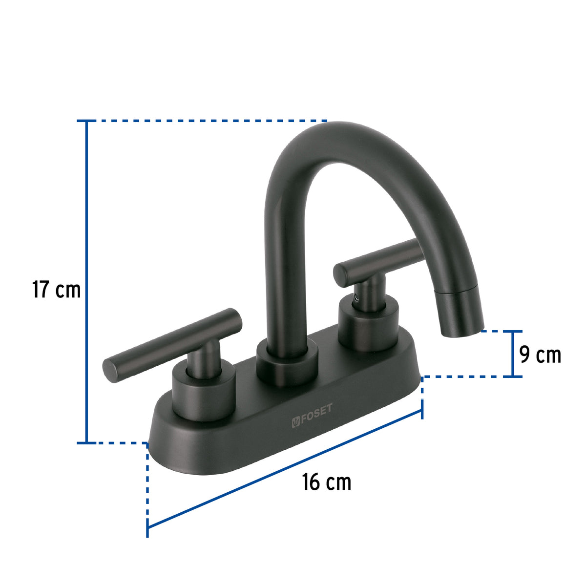 Mezcladora p/lavabo,bar,manerales palanca,negro mate,Tubig