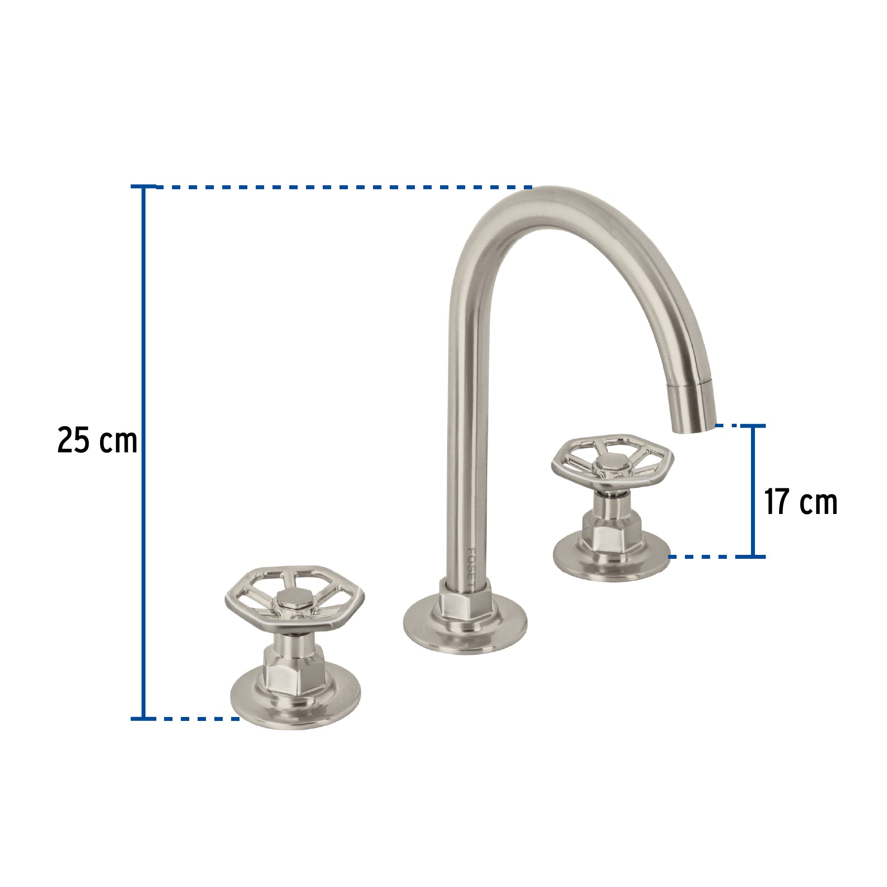 Mezcladora p/lavabo,taladros separados,redondos,satín,Tubig
