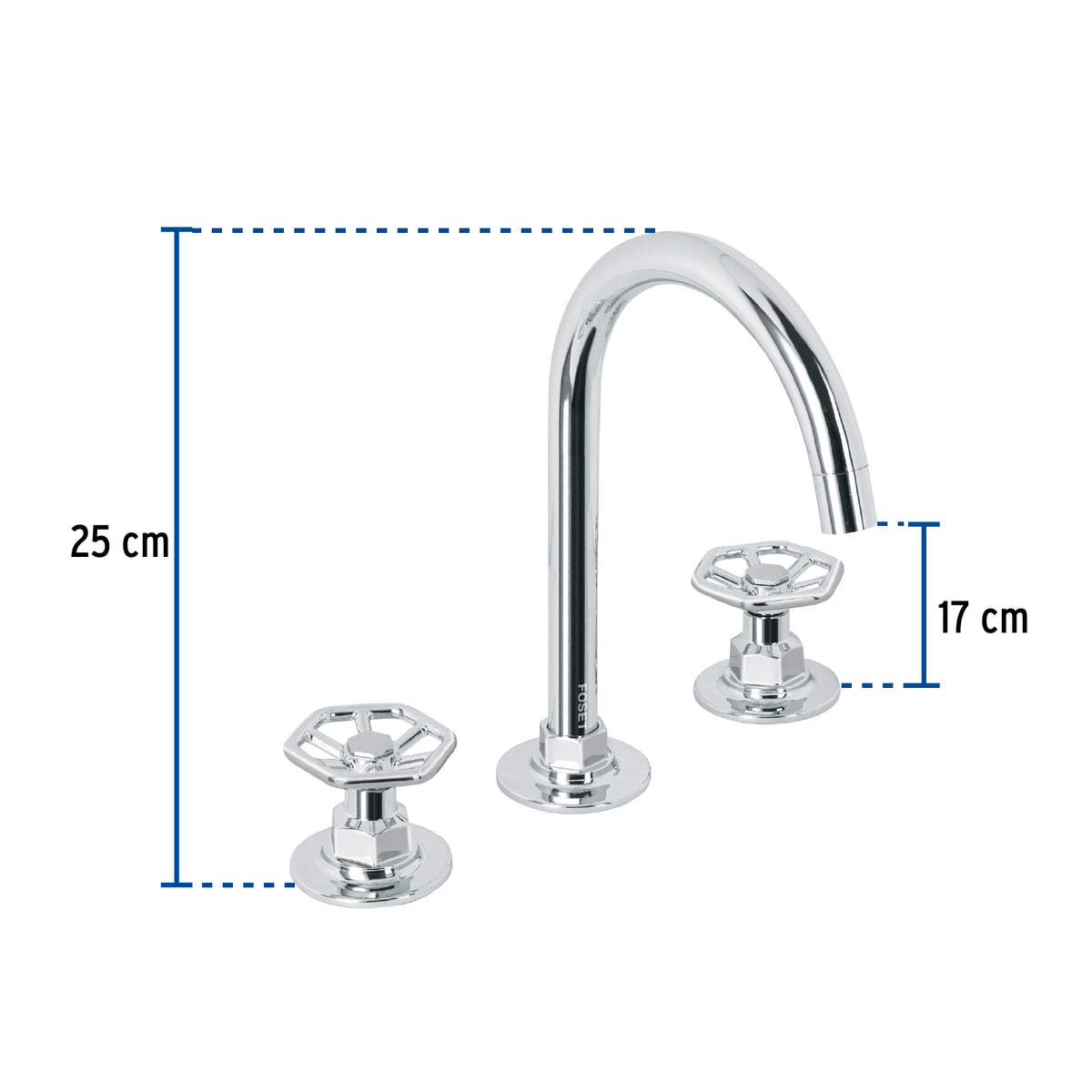 Mezcladora p/lavabo,taladros separados,redondos,cromo,Tubig