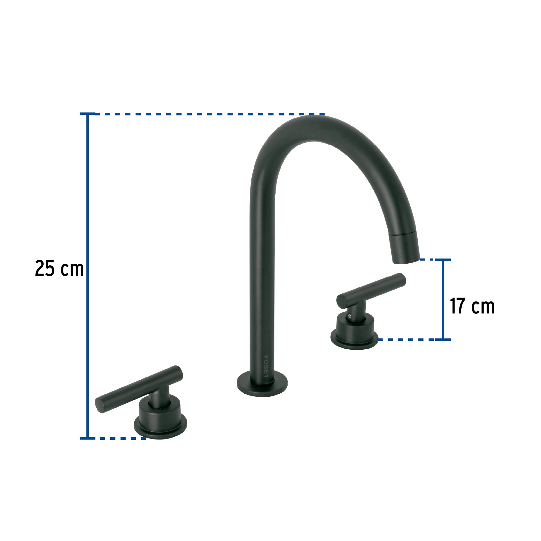 Mezcladora p/lavabo,taladros separados,palanca,negro,Tubig
