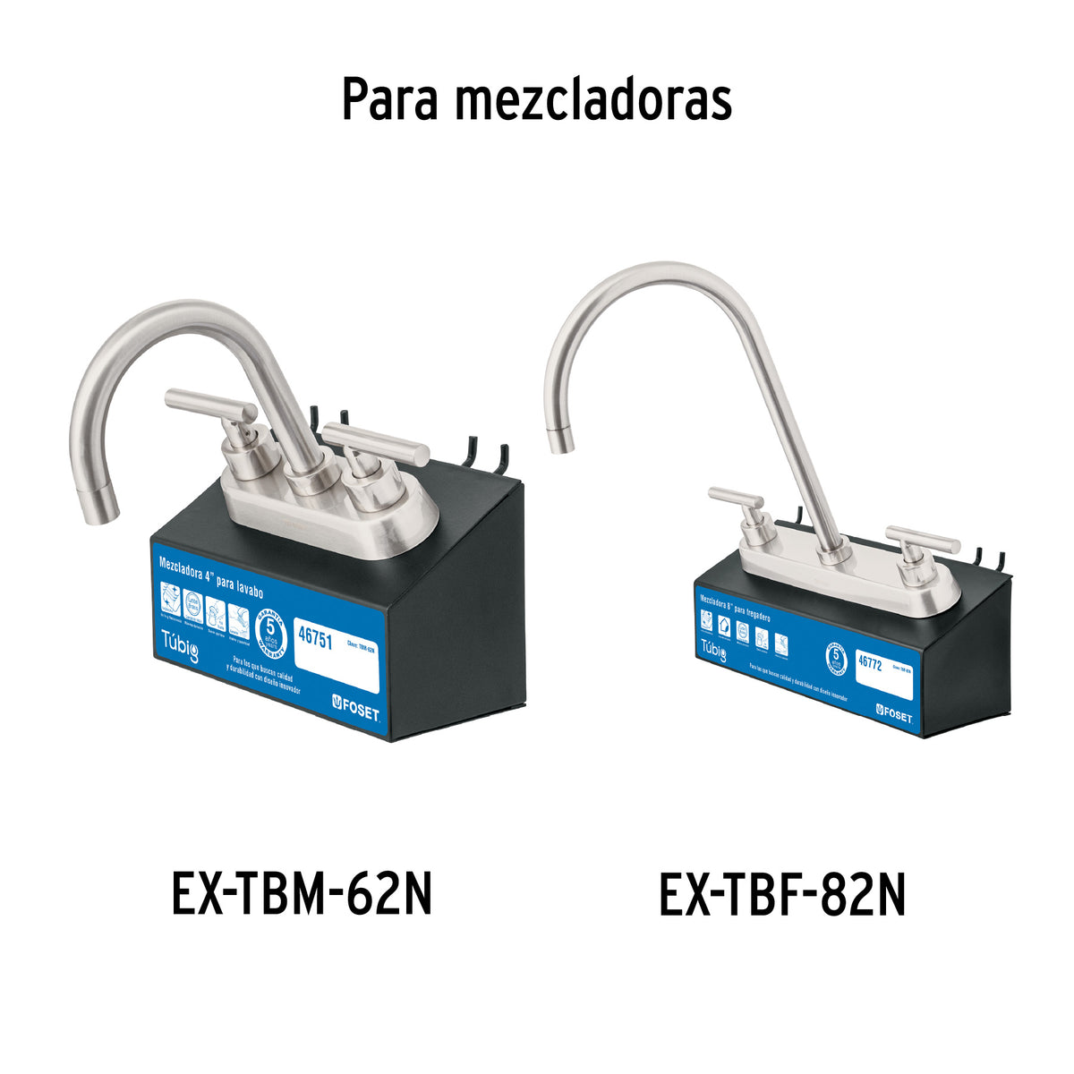 Juego de 2 manerales para mezcladora, palanca, satín, Tubig