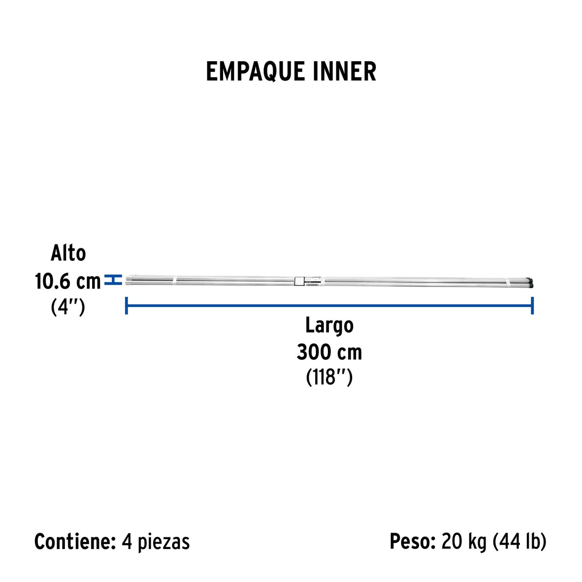 Tubo Conduit 1' galvanizado 3 m pared gruesa, et. Amarilla