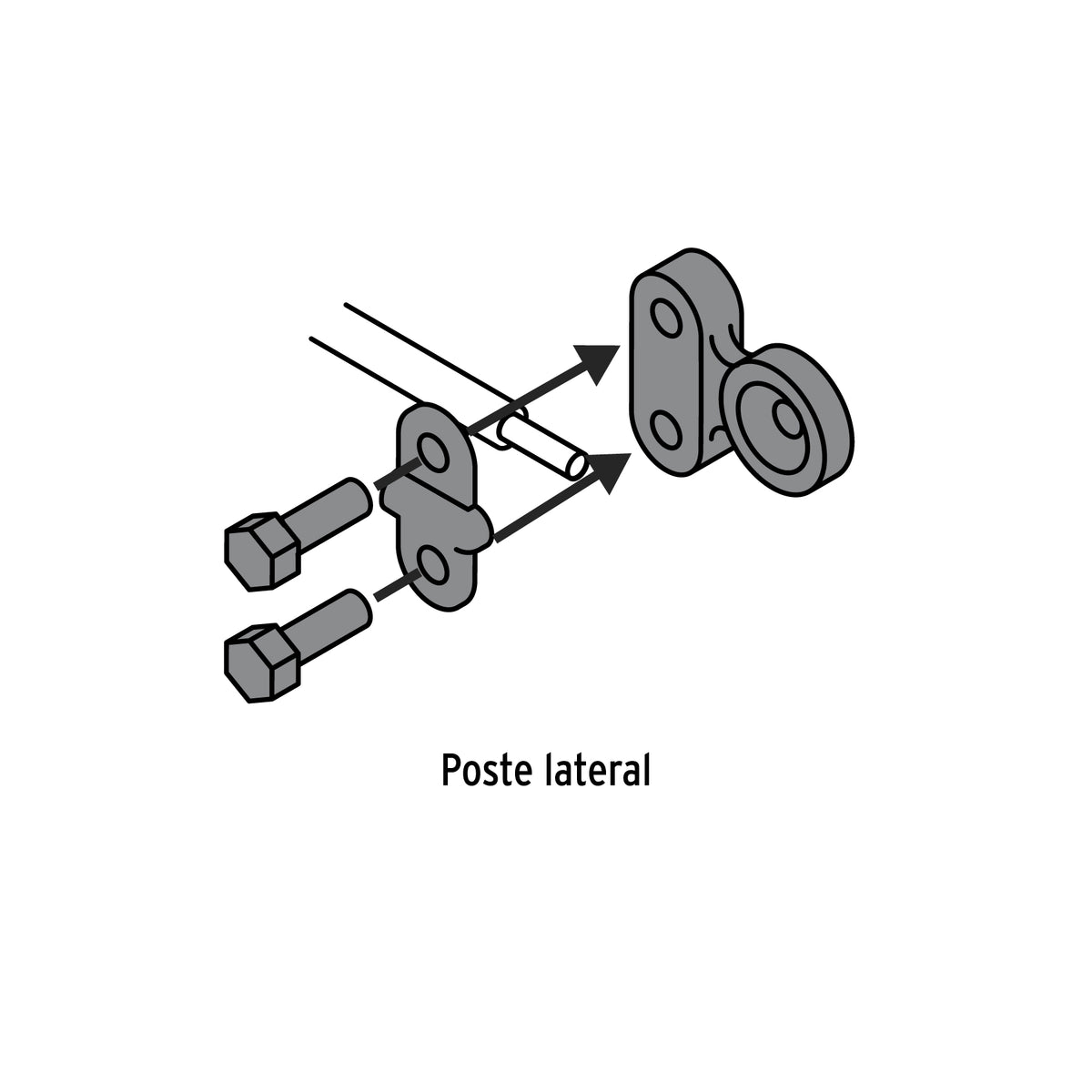 Terminal de plomo para batería, poste lateral, 2 piezas