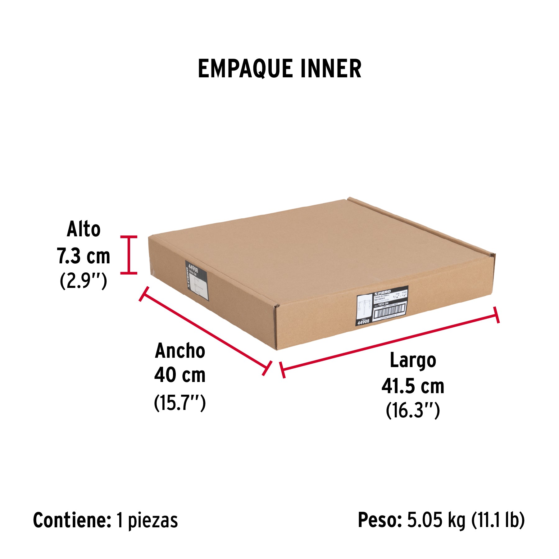 Tensor cadena con matraca, 5/16'- 3/8',FIERO
