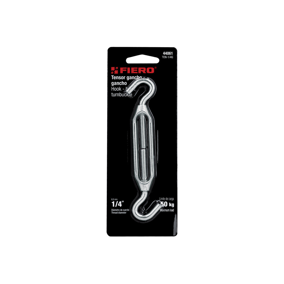 Tensor zinc, 1/4", gancho-gancho