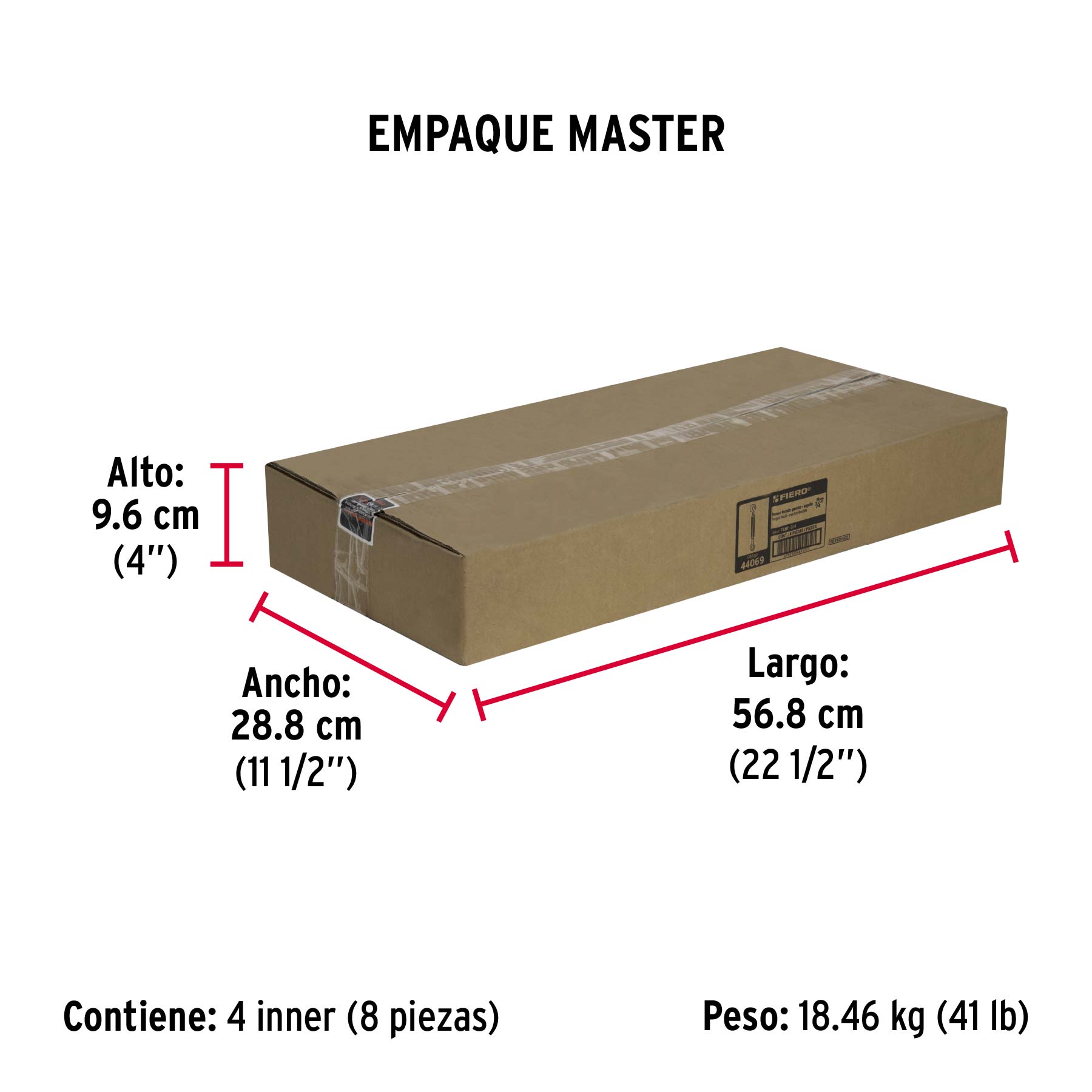Tensor forjado,3/4",gancho-argolla