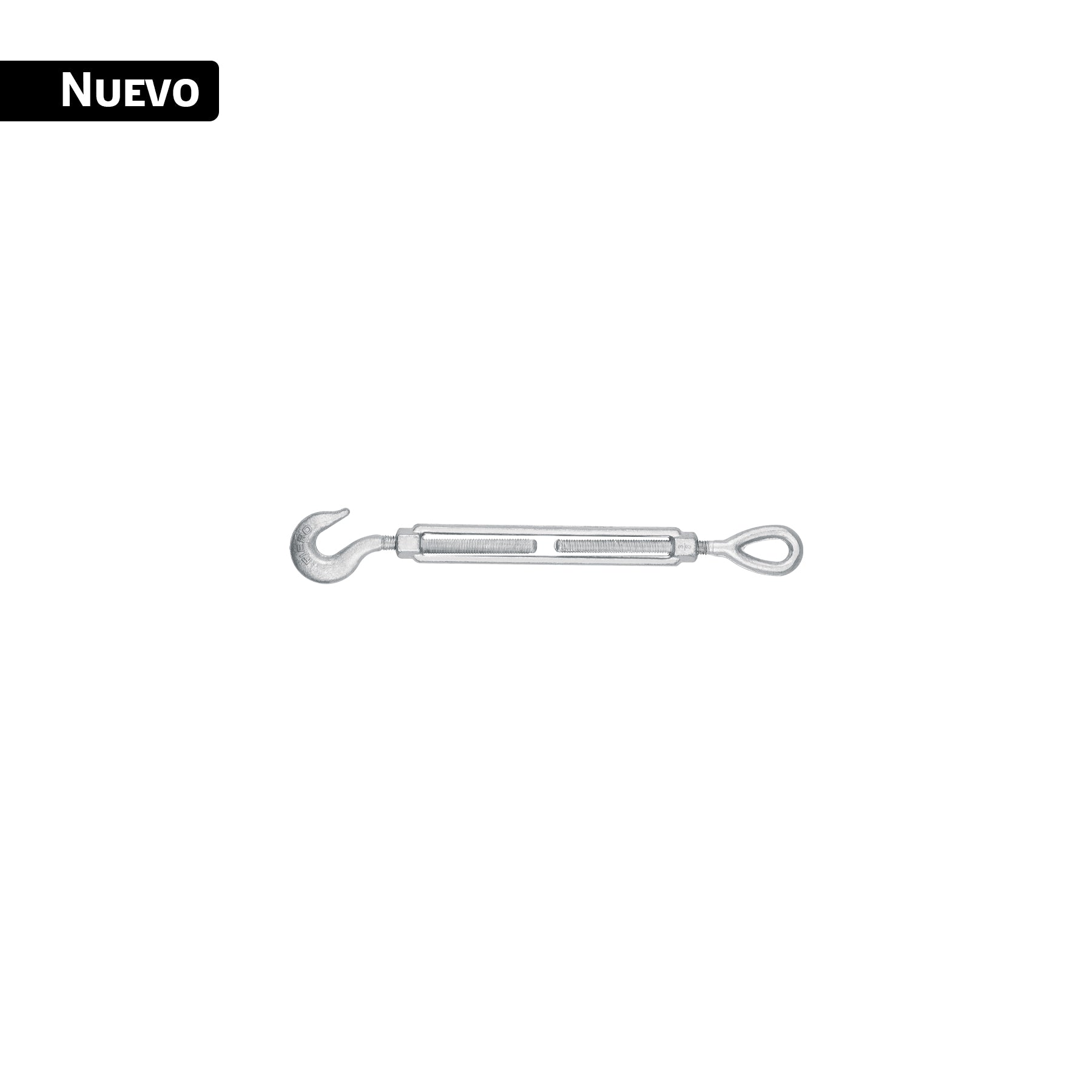 Tensor forjado 3/8 x 6' ojo - gancho, galvanizado, FIERO