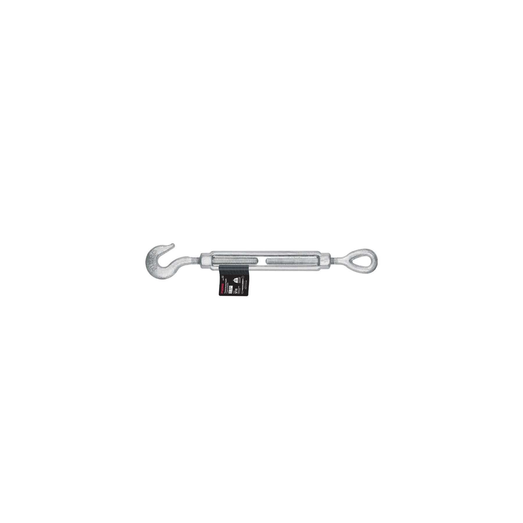 Tensor forjado 5/16 x 4-1/2' ojo-gancho, galvanizado, FIERO