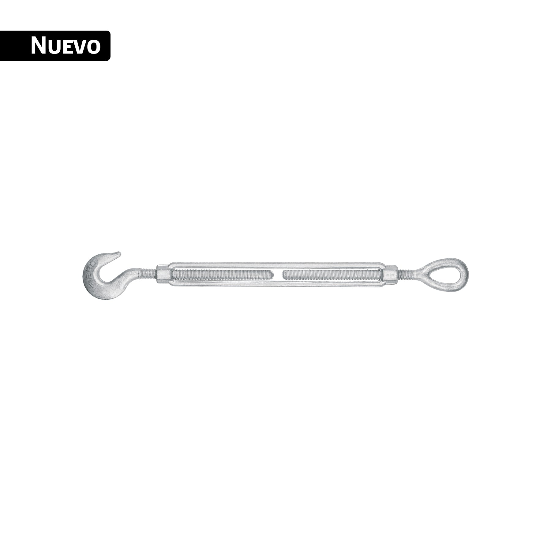Tensor forjado 5/8 x 12' ojo - gancho, galvanizado, FIERO