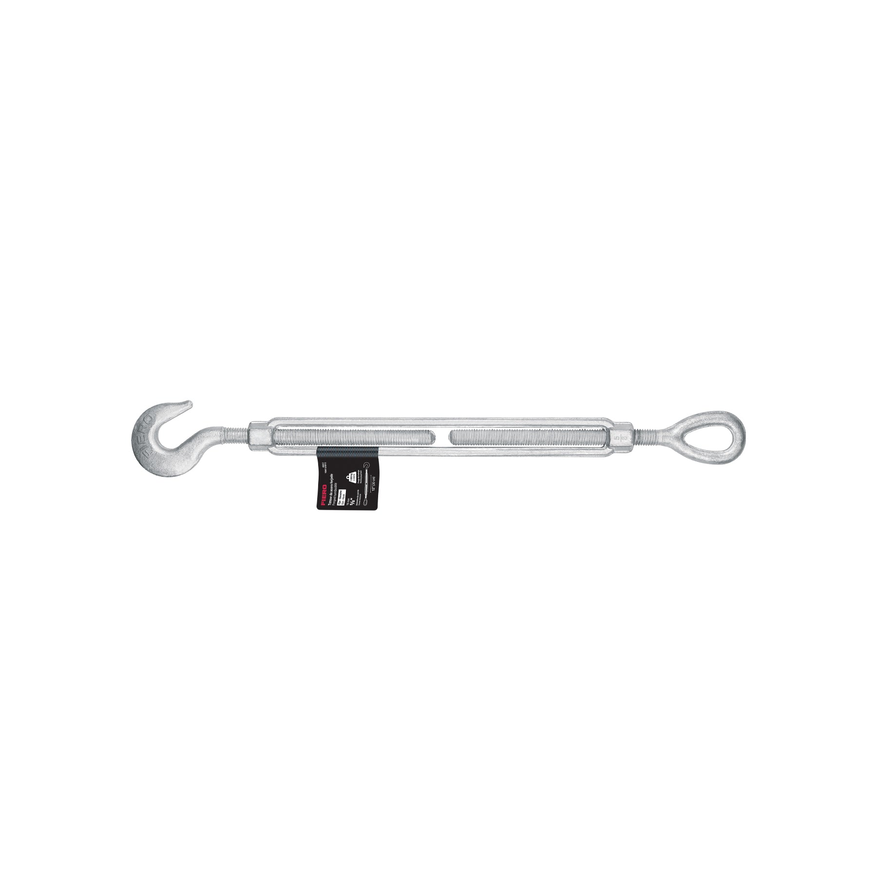 Tensor forjado 5/8 x 12' ojo - gancho, galvanizado, FIERO