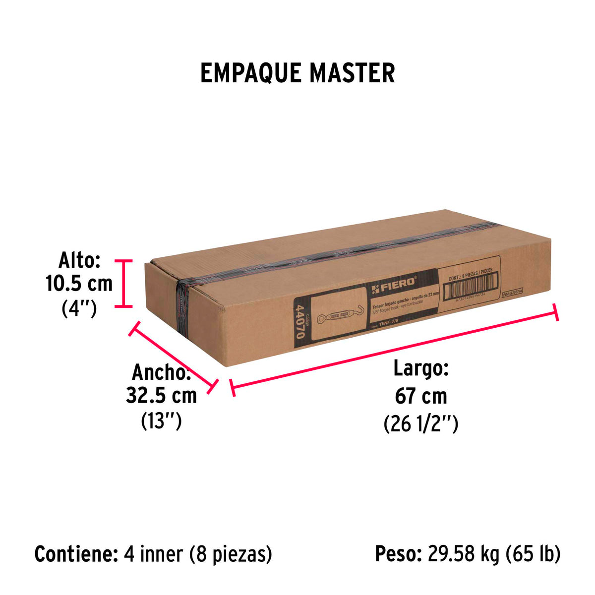 Tensor forjado,7/8",gancho-argolla