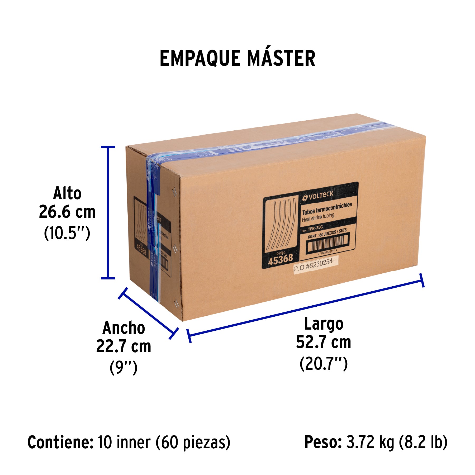 Bolsa con 25 piezas de Tubo Termocontráctil, VOLTECK