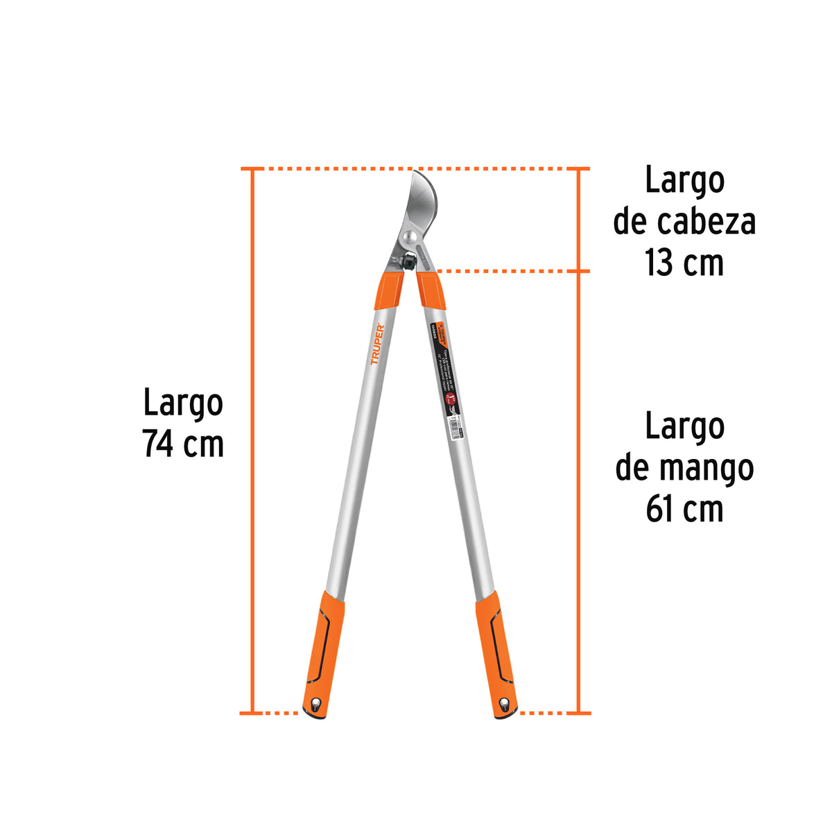 Tijera para ramas 21", mango madera, tipo California