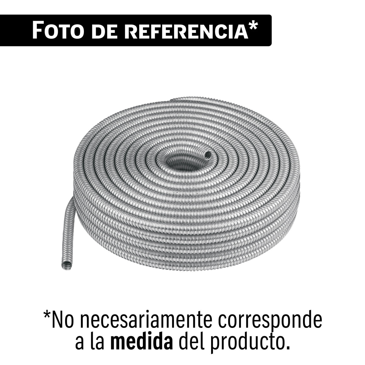 Rollo de 50 m de tubo flexible metálico de 3/8', VOLTECK