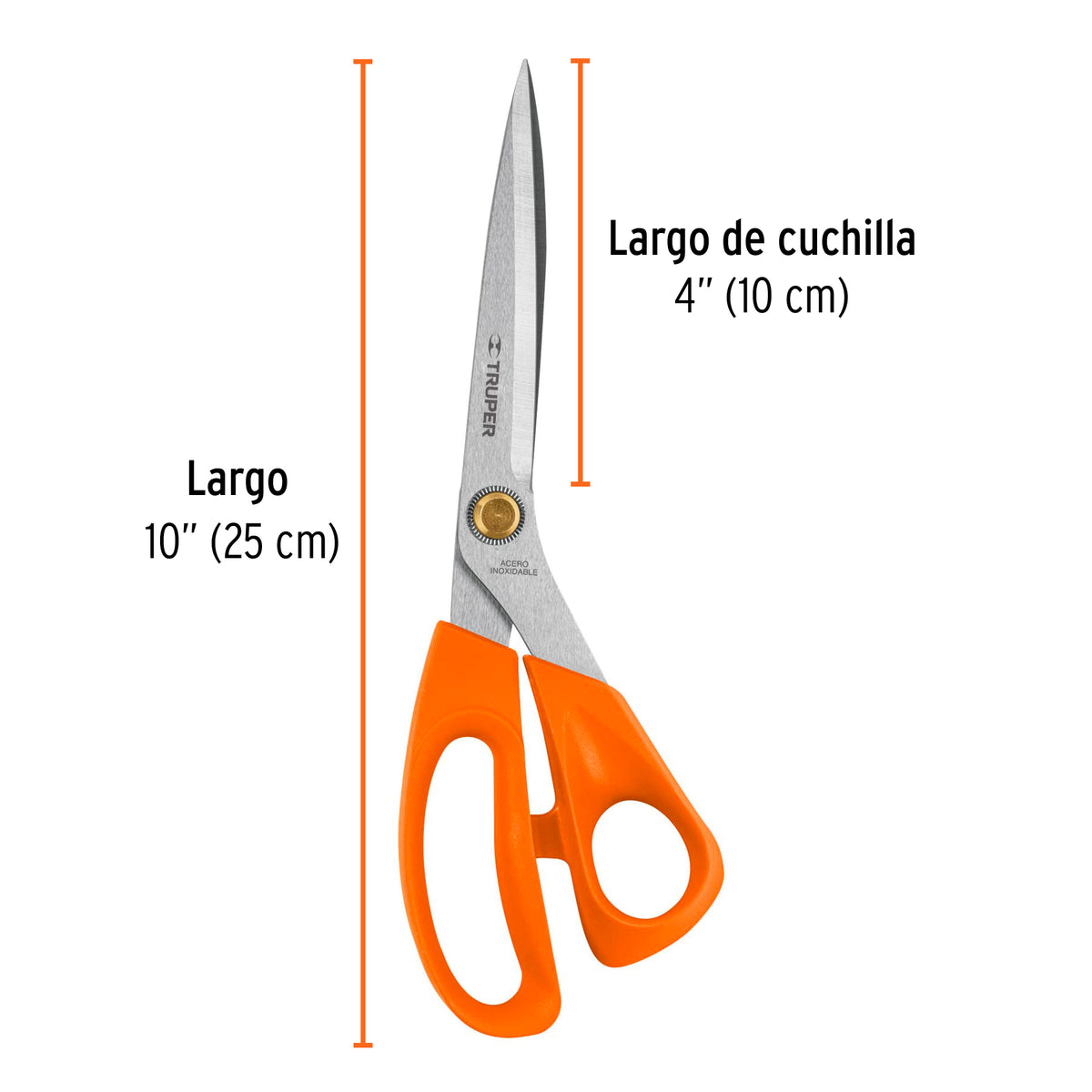 Tijera para costura 10", de acero inoxidable