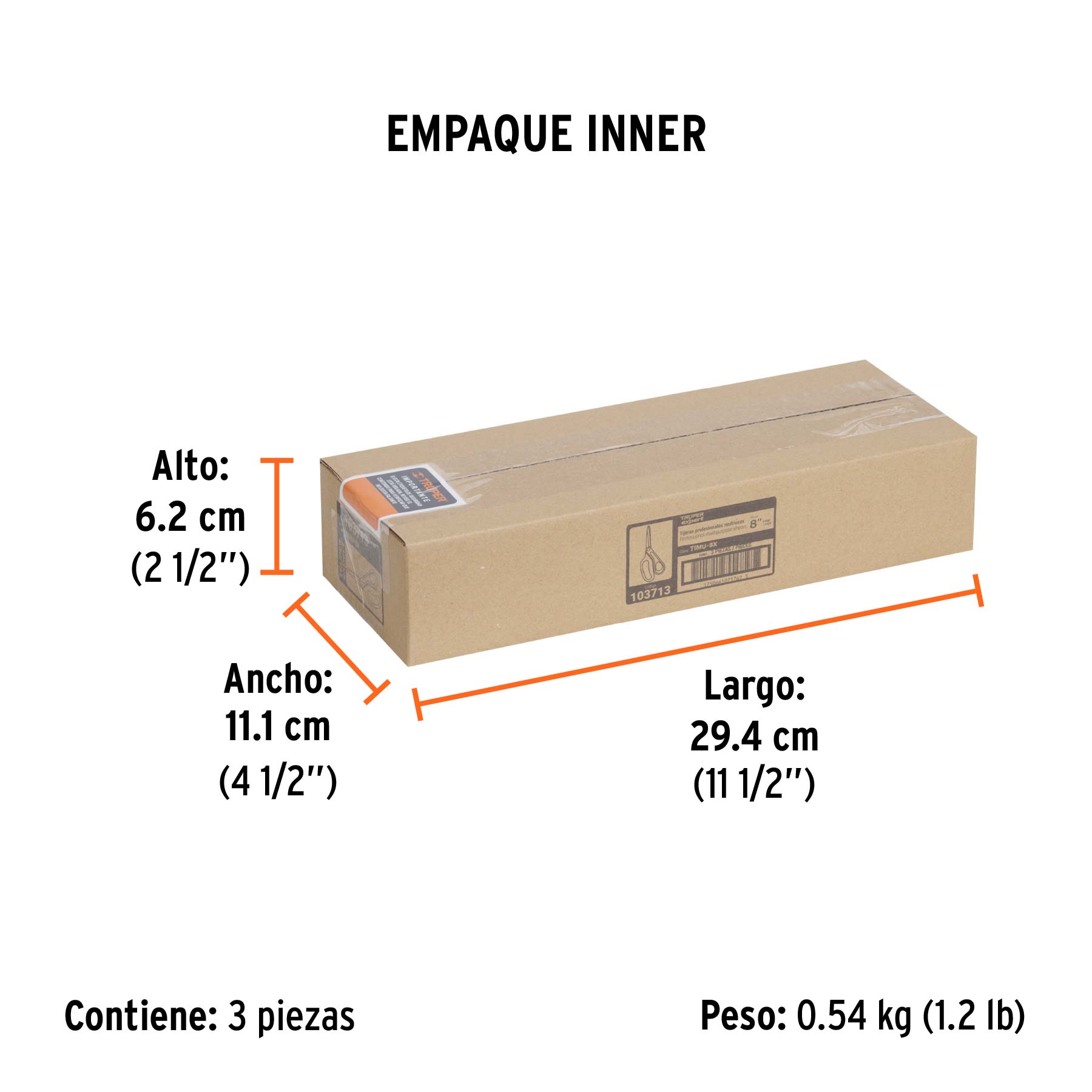 Tijera 8' multiusos de acero inox, profesional, EXPERT