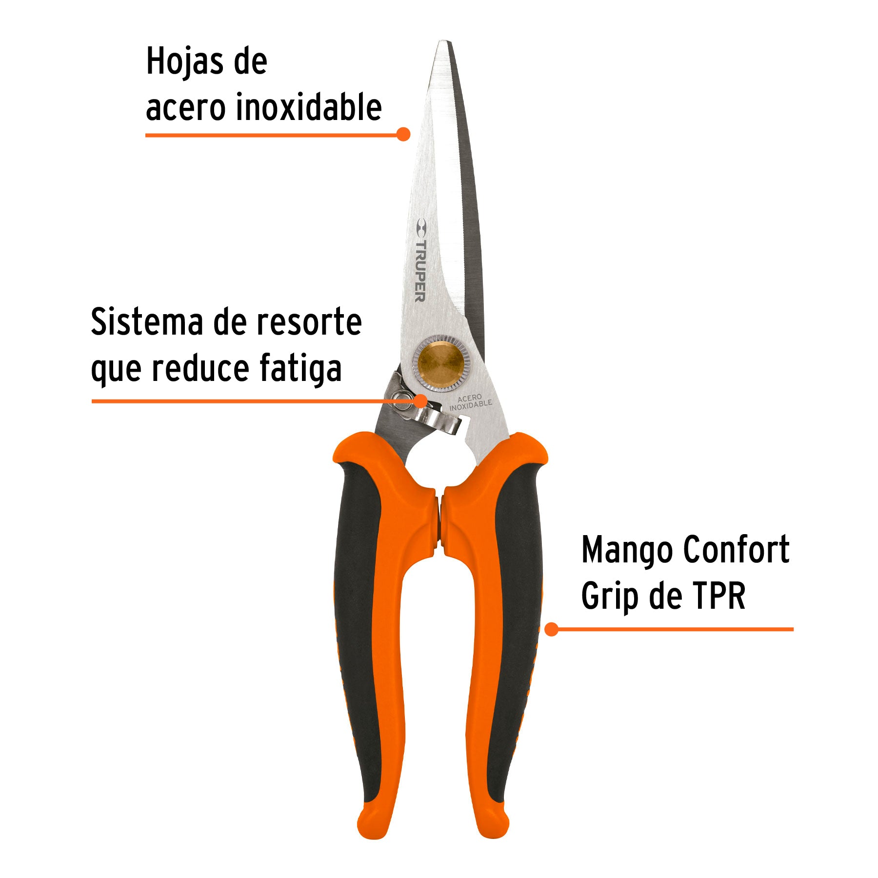 Tijera multiusos 8" de acero inoxidable