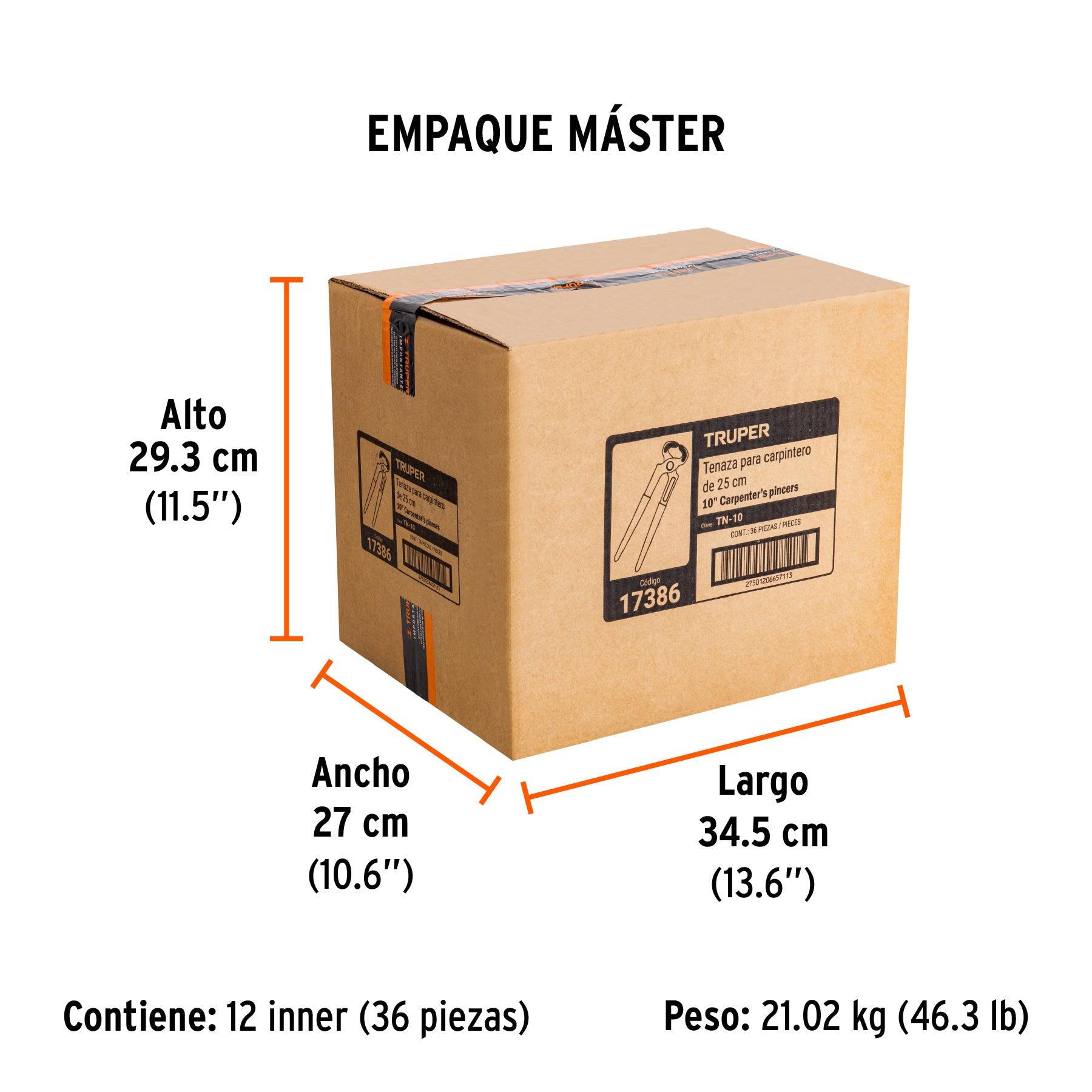 Tenaza para carpintero 10"