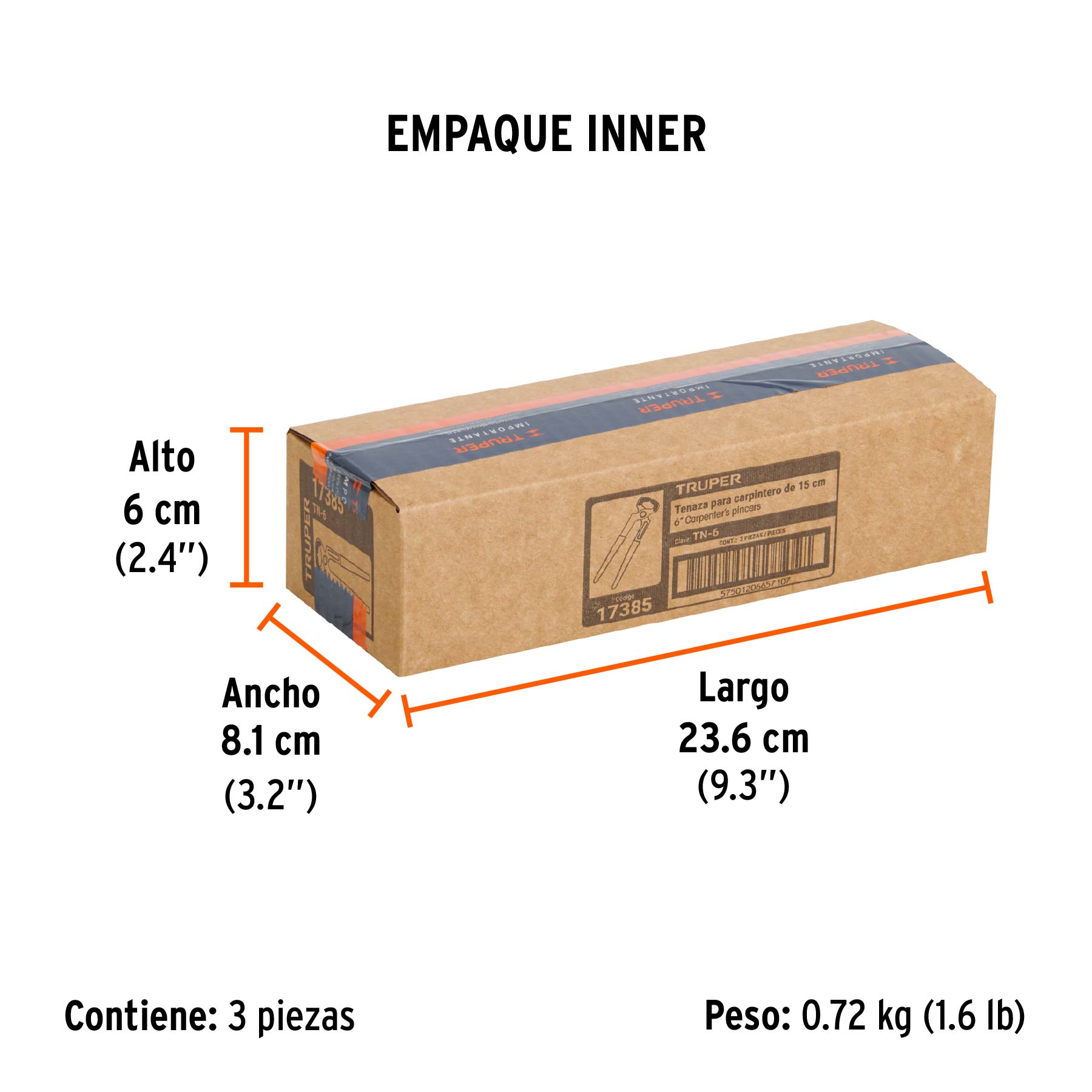 Tenaza para carpintero 6"