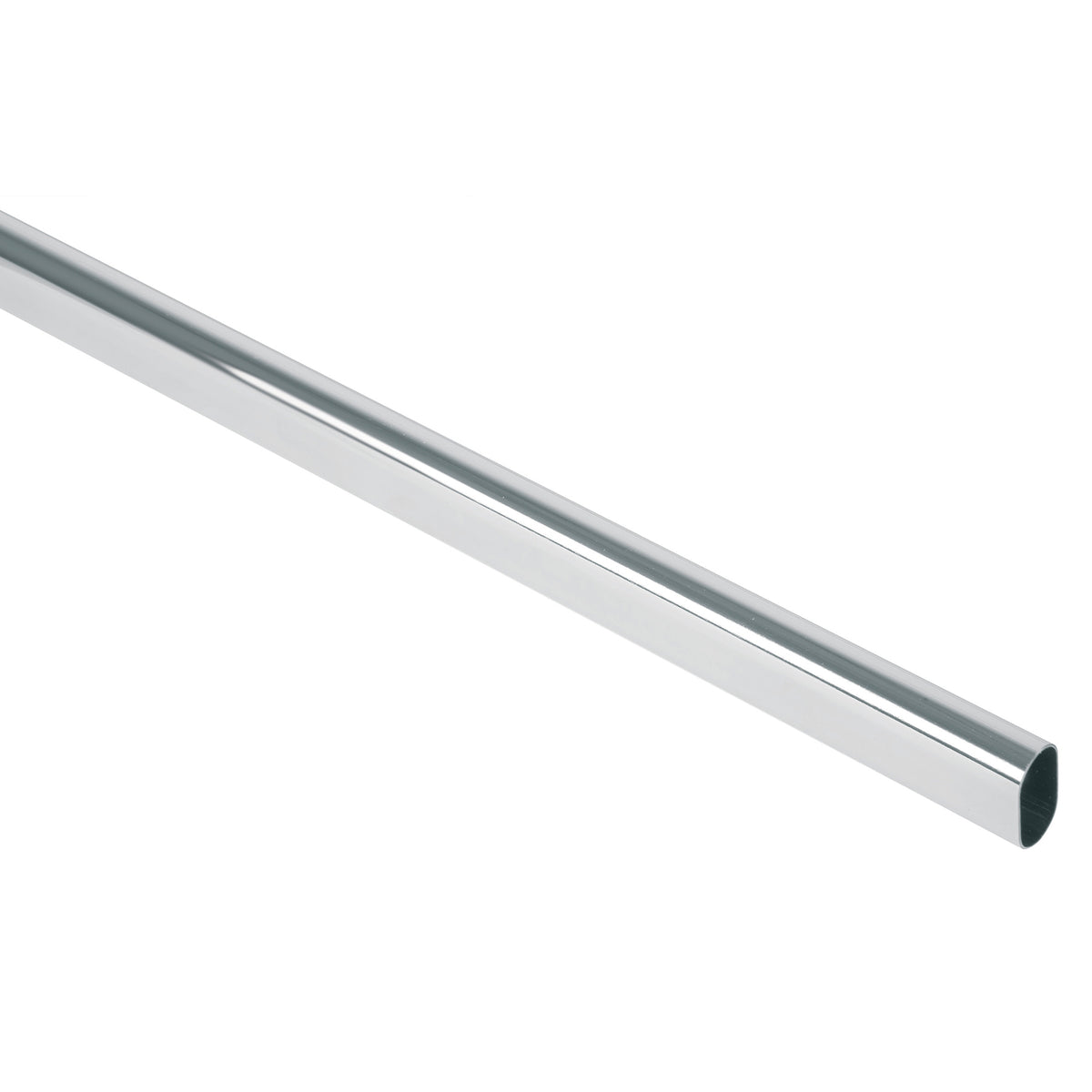Tubo ovalado cromado para closet