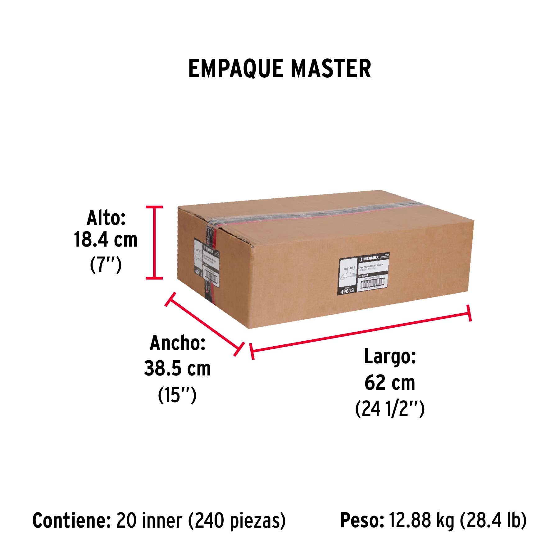 Tope de puerta para perno de bisagra, latón brillante